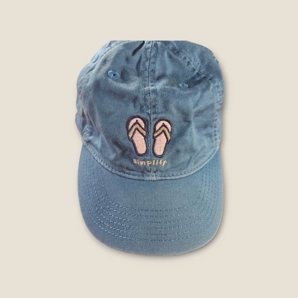 Life is Good Womens Hat Blue Flip Flops‎ Simply Adjustable Baseball Cap - Picture 1 of 9
